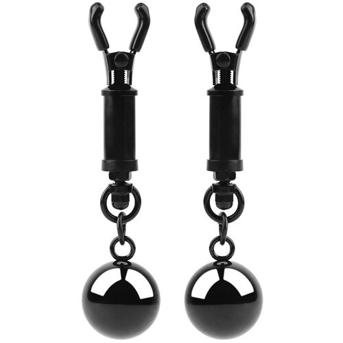 CHISA NOVELTIES Chisa Sins Inquisition Playful Weighted Nipple Clamps Black Cene