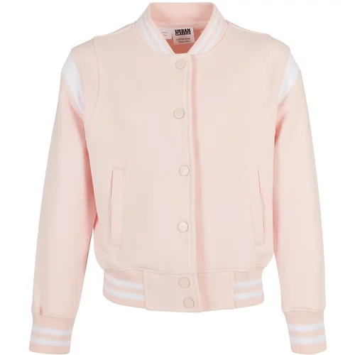 Urban Classics Kids Girls Inset College Sweat Jacket pink/white