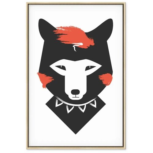  Slika - Polite Fox (1 Part) Vertical 40x60 U prirodnom drvenom okviru Cijene
