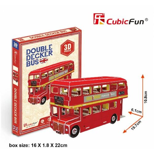 Cubicfun puzzle double decker bus S3018 Slike