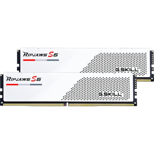 G.skill Ripjaws S5 32GB Kit (2x16GB) DDR5-5200MHz, CL36, 1.20V, WHITE F5-5200J3636C16GX2-RS5W Slike