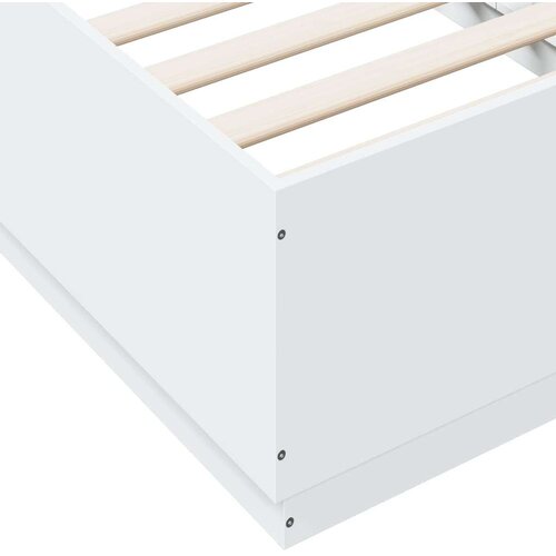  Okvir za krevet s LED svjetlima 90x190 cm konstruirano drvo Slike
