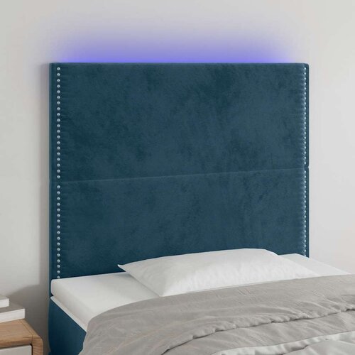  LED uzglavlje tamnoplavo 80x5x118/128 cm baršunasto Cene