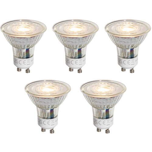 LUEDD Set van 5 GU10 50mm dimbare LED lampen helder 4.5W 365 lm 2700K Slike