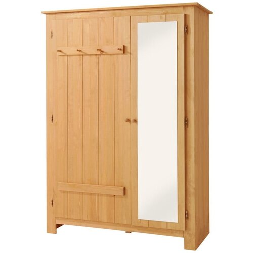 Støraa Ormar od masivnog bora s ogledalom u prirodnoj boji 120x170 cm Bertram – Cene