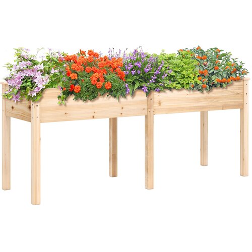 Costway Lesena korita s pregradami 185 x 58 x 77 cm, (5000277808) Cene
