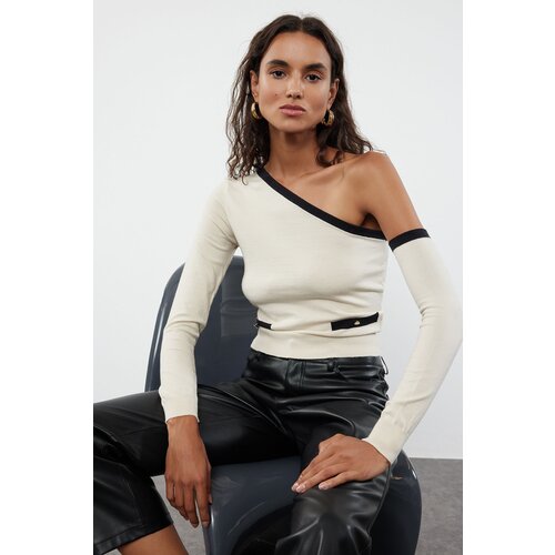 Trendyol Stone Crop One Shoulder Sleeve Removable Knitwear Sweater Cijene