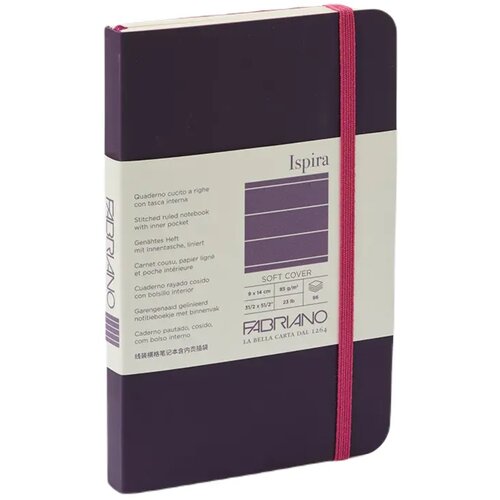  Ispira, notes tvrdi povez, 96 lista, Fabriano, odaberite motiv 9x14 Dikto Ljubičasta Cene