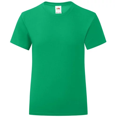 Fruit Of The Loom Iconic Girls' Green T-shirt
