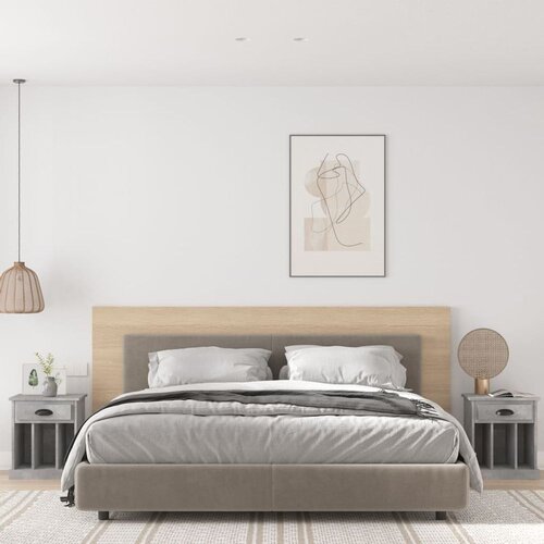  Noćni ormarići 2 kom siva boja betona 43x36x50 cm Cijene