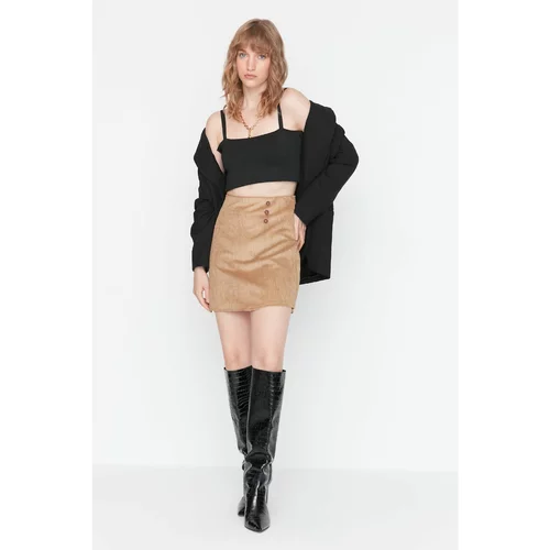 Trendyol Camel Mini Skirt
