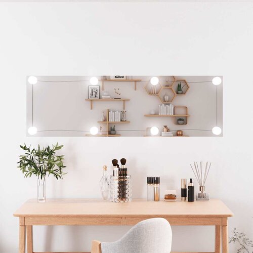  Zidno ogledalo s LED svjetlima 30 x 100 cm stakleno pravokutno Cijene