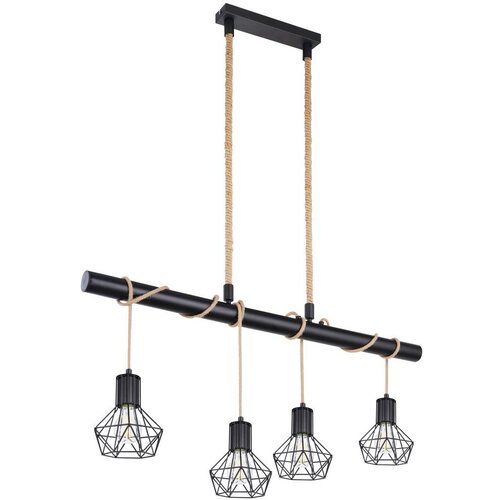 Globo viseča svetilka priska (4 x 60 w, črne barve, vi&amp;scaron;ina: 120 cm) Slike