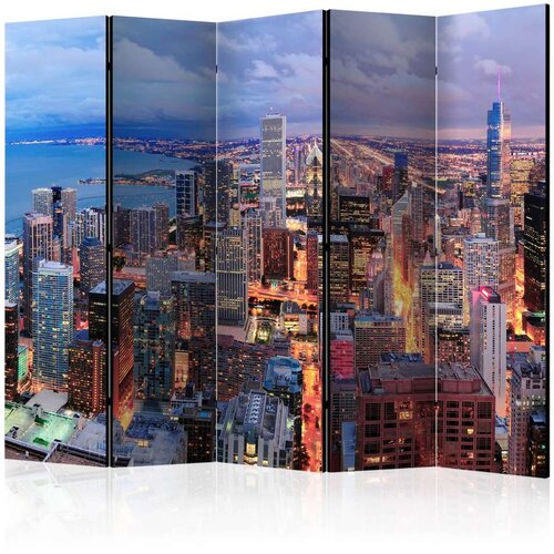  Paravan u 5 dijelova - Illuminated Chicago II [Room Dividers] 225x172 Slike