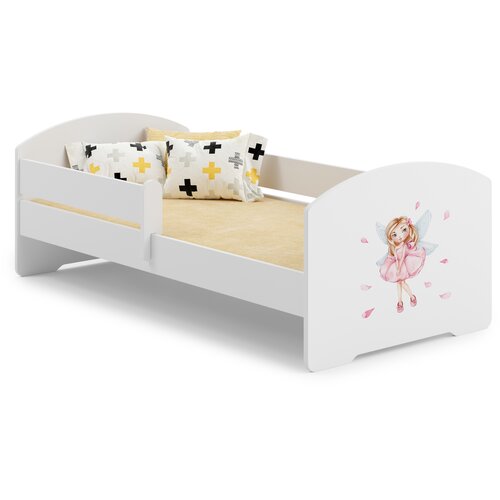 Kobi Furniture Luk - enojna postelja 160x80 z otroško grafiko, komplet ograje, vzmetnica, (20630371) Cene