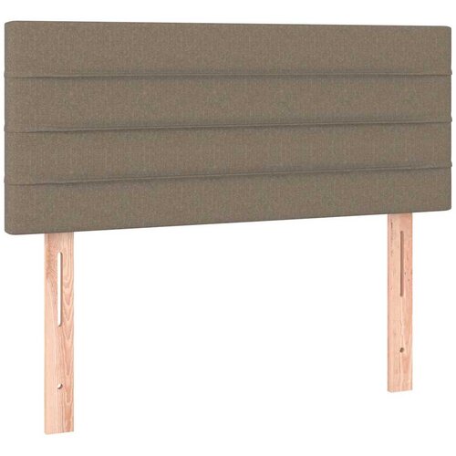  Krevet s oprugama i madracem smeđesivi 80x200 cm od tkanine Slike