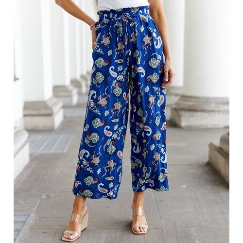UR/CEO Blue floral wide pants Palermo Cijene