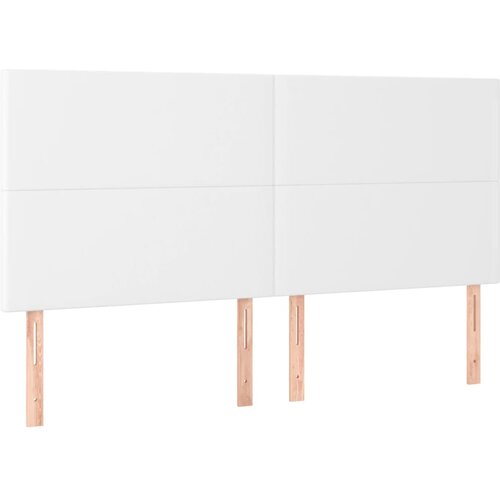 Maison Chic Posteljno vzglavje - Vzglavna omarica 4 kosa bel 90x5x78/88 cm umetno usnje, (22076926) Slike