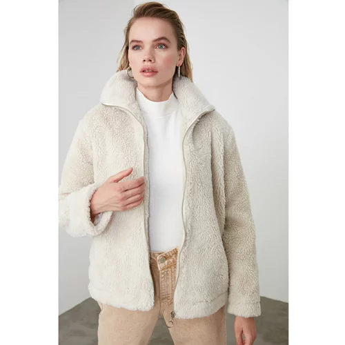 Trendyol Ženski kaput Fur detailed