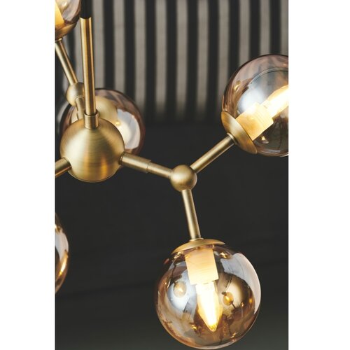 Halo Design 736560 - Visilica na sajli ATOM 6xG9/28W/230V prečnik 45 cm mesing/k. bež Slike