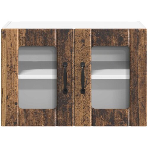  Zidni stakleni ormarić Lucca Staro drvo 60 x 31 x 40 cm Slike