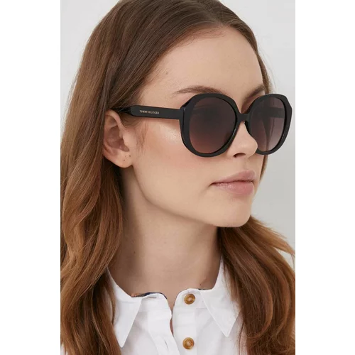 Tommy Hilfiger Sončna očala ženski, bordo barva