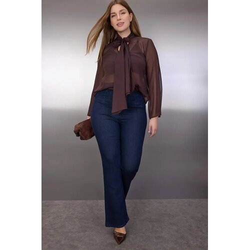 Trendyol Ženska bluza Tbbaw26Af00070, Braon Cene