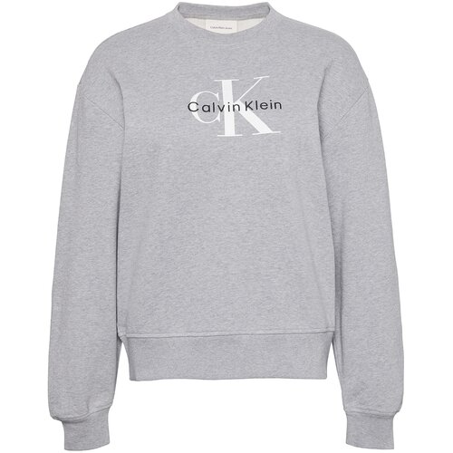 Calvin Klein Jeans Sweater majica siva melange / crna / bijela Slike