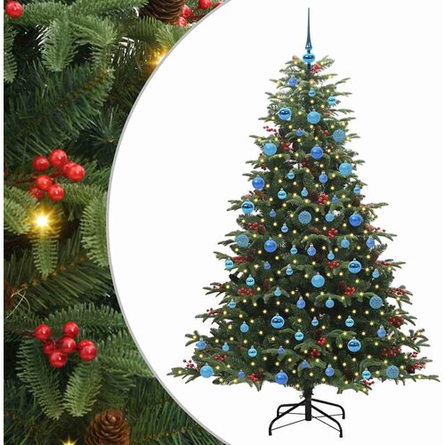 vidaXL Umestno božično drevo Zelena 180 cm PVC, kovina in plastika, (5000083344) Cene