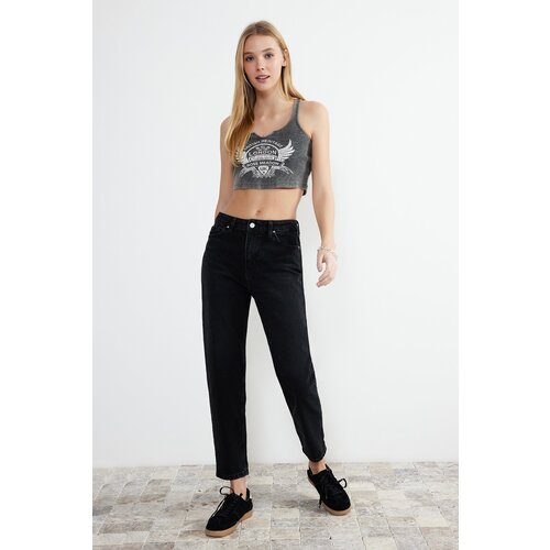 Trendyol Black High Waist Mom Jeans Slike