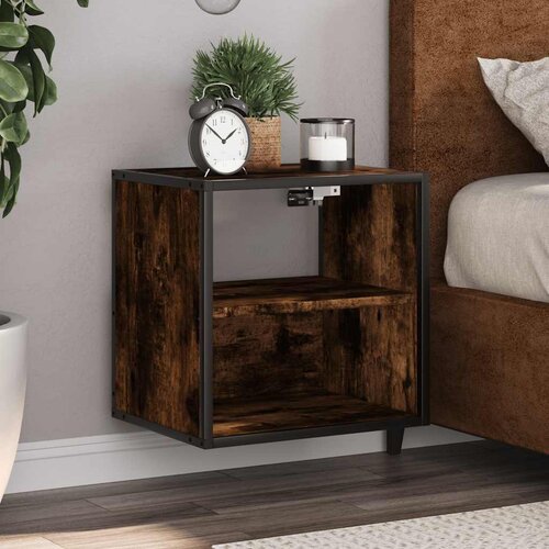 vidaXL Zidni noćni ormarići 2 kom dimljeni hrast 40x31x39,5 cm Cijene