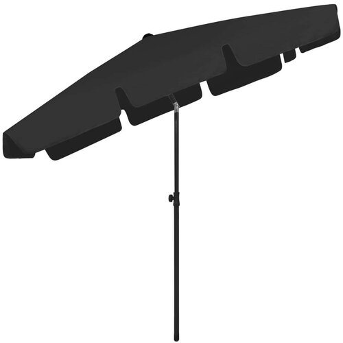 VidaXL Suncobran za plažu crni 200 x 125 cm Slike