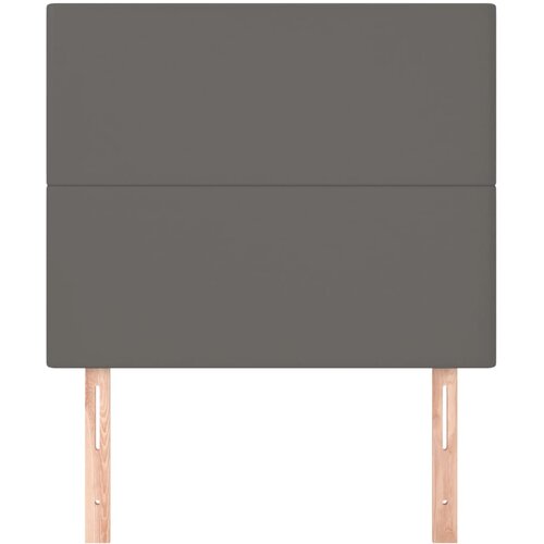  Uzglavlje sivo 100x5x118/128 cm umjetna koža Slike