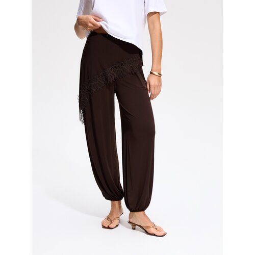 Reserved LADIES` TROUSERS - tamnosmeđe Cijene