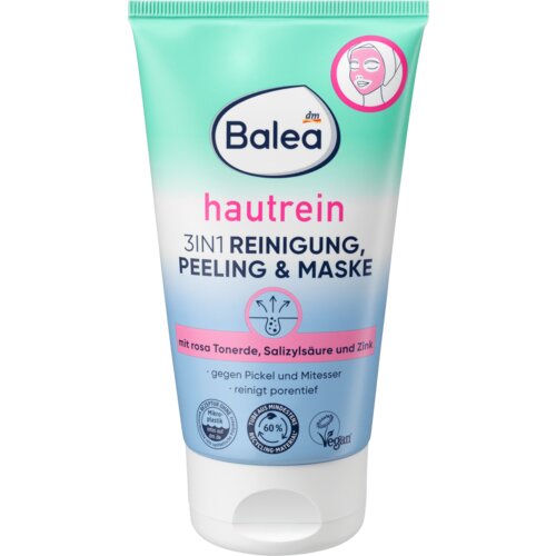 Balea Hautrein piling maska za lice sa roze glinom, 3u1 150 ml Slike