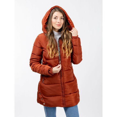 Glano Women's quilted jacket - orange Slike
