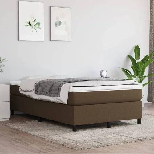 vidaXL okvir za krevet s oprugama tamnosmeđi 120x200 cm od tkanine