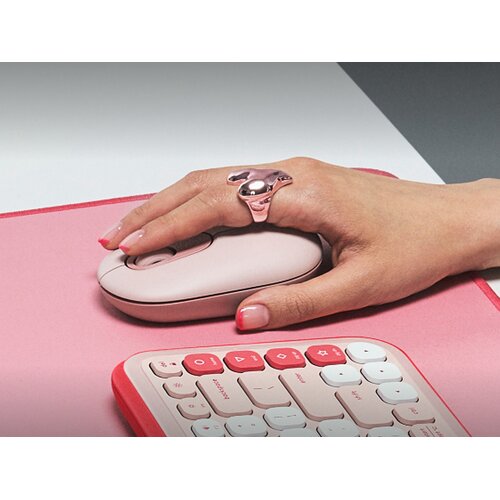 Logitech Brezžična mi&amp;scaron;ka POP s prilagodljivimi simboli emoji, roza Slike