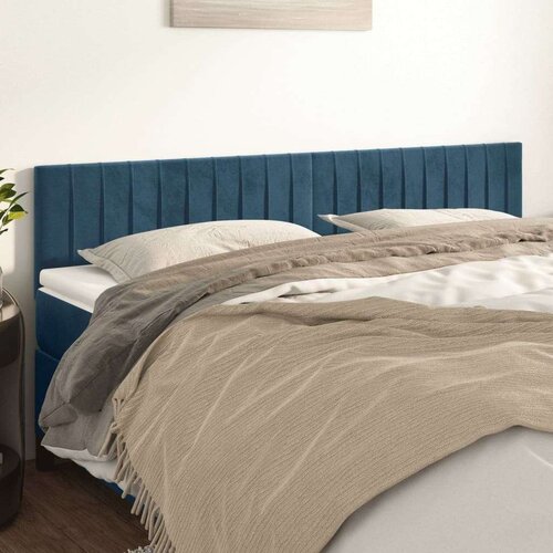  Posteljno vzglavje 2 kosa temno modro 100x5x78/88 cm žamet Cene