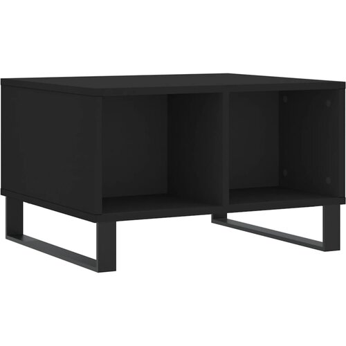 Maison Chic Klubska mizica - kavna mizica - Nizka mizica črna 60x50x36,5 cm inženirski les, (21754710) Slike