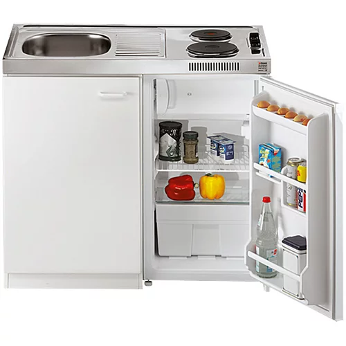 RESPEKTA mini kuhinja respekta pantry 100 (100 cm, kuhalna plošča in hladilnik, bela)