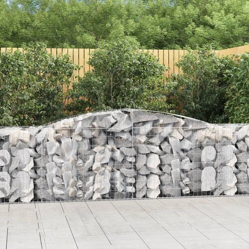  Obokane gabion košare 2 kosa 400x50x80/100 cm pocinkano železo Cene