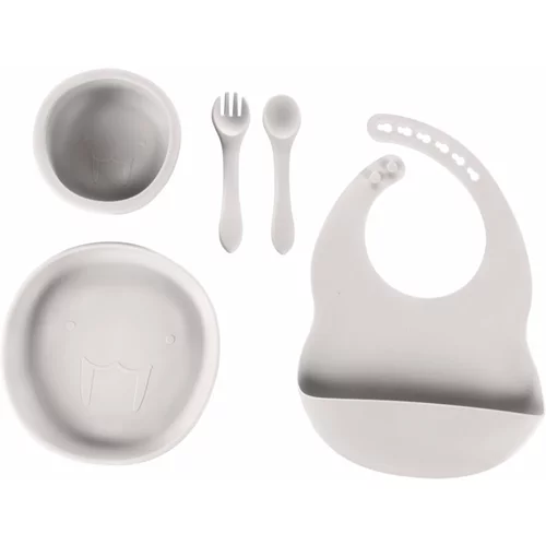 Zopa Silicone Set komplet pribora za jelo za djecu Dove Grey 1 kom