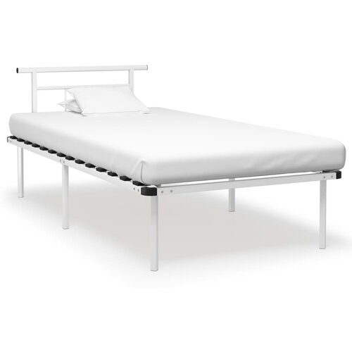 VidaXL Posteljni okvir bel kovinski 100x200 cm, (20646844) Slike