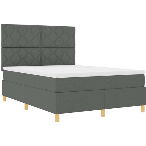 Box spring krevet Tamno siva 160 x 200 cm tkanina Slike