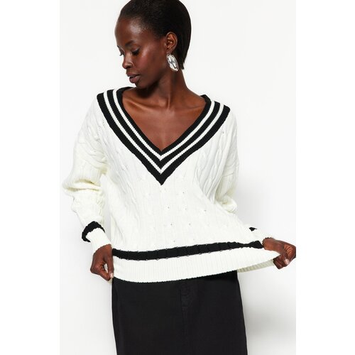 Trendyol Sweater - Ecru - Regular fit Slike