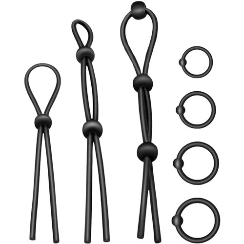Addicted Toys - set silikonskih prstenova za penis - 7 kom (crni) Cijene