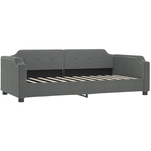 vidaXL Raztegljiva postelja temno siva 100x190 cm blago, (21292953) Cene