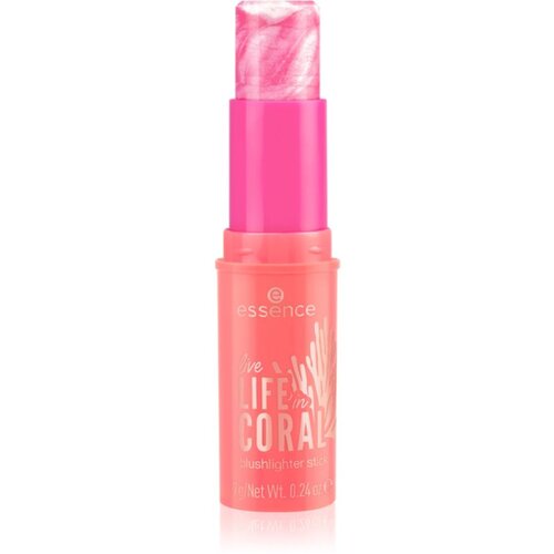 Essence LIFE in CORAL highlighter i rumenilo u jednom u sticku nijansa 01 Glowin&amp;#039; Coraltastic, Baby! 7 g Slike