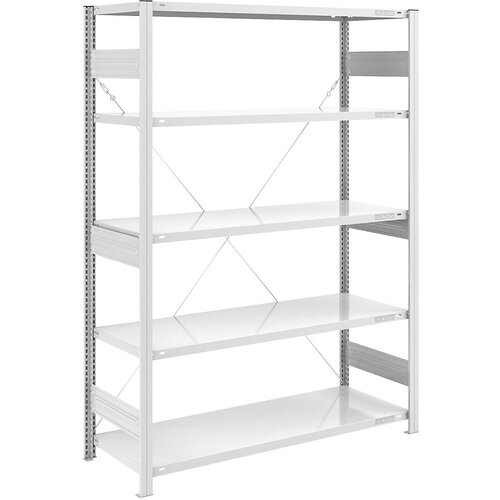 eurokraft pro Sestavljivi regal za velike obremenitve, RAL 7035, višina regala 2000 mm, osnovni regal, ŠxG 1300 x 600 mm Cene